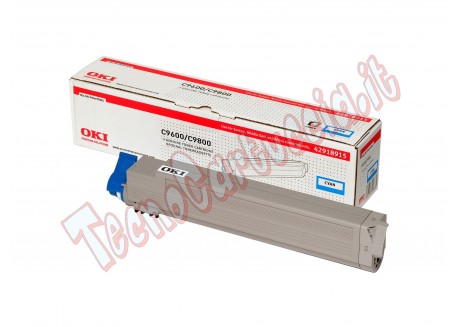 Toner Originale Oki 42918915 Ciano 15.000 Pagine