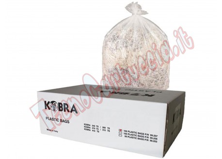 Confezione 100 Sacchi in Palstica per Distruggidocumenti Kobra 240.1 S4 99.909