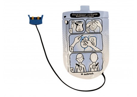 Elettrodi Pediatrici Defibrillatore Defibtech Lifeline AED / AUTO Piastre Bambino 2 anni DDP-200P