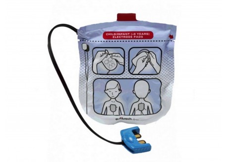 Elettrodi Pediatrici Defibrillatore Defibtech Lifeline View Piastre Bambino Dura 1,5 anni DDP-2002