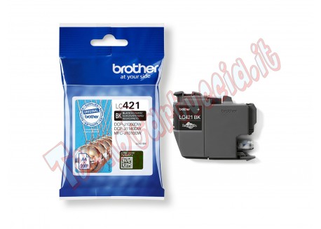 Cartuccia Originale Brother LC421BK Nero 200 pagine LC-421