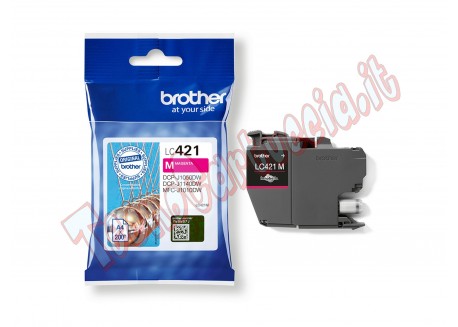 Cartuccia Originale Brother LC421M Magenta 200 pagine LC-421