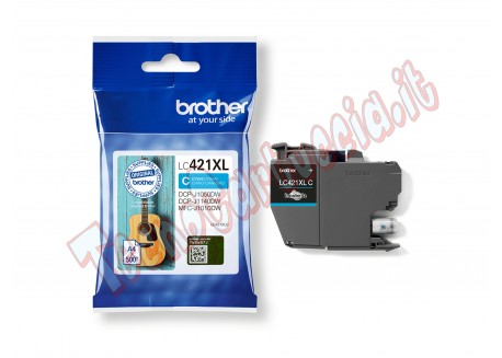 Cartuccia Originale Brother LC421XLC Ciano 500 pagine LC-421XL