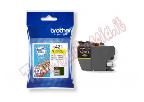 Cartuccia Originale Brother LC421Y Giallo 200 pagine LC-421