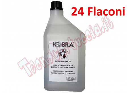 Confezione da 24 flaconi Olio Kobra 1 litro per oliatore automatico