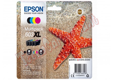 Cartucce di inchiostro Epson Multipack BK/C/M/Y XL serie 603 Stella Marina