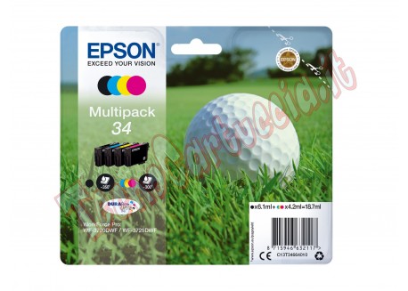 CONF. 4 CARTUCCE INK MULTIPACK 1 PER COLORE 34 PALLINA DA GOLF