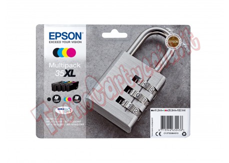 CONF. 4 CARTUCCE INK 1 COLORE PER SERIE 35XL LUCCHETTO