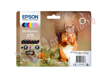 CONF. 6 CARTUCCE INK MULTIPACK 1 PER COLORE 378 SCOIATTOLO