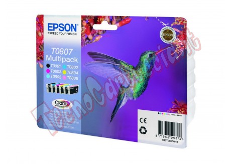 MULTIPACKT080 6 COL. NERO CIANO MAG.GIALLOCIANO CHIARO MAG.CHIARO BLISTER C/RF