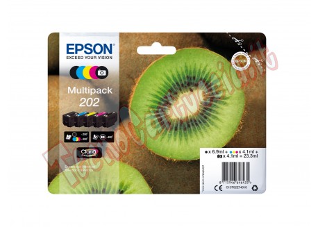 CONF. 5 CARTUCCE INK MULTIPACK 1 PER COLORE 202 KIWI