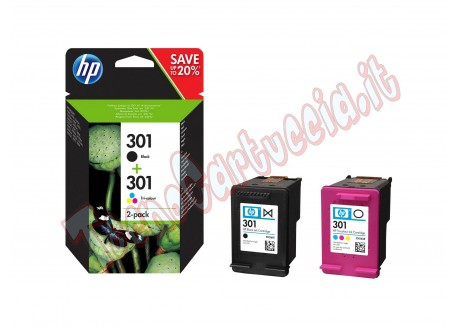 HP 301 INK CARTRIDGE COMBO 2-Pack (NERO+COLORE)
