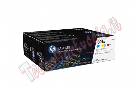 SCATOLA MULTIPACK 3 TONER COLORI CIANO/MAG/GIALLO HP LASERJET NR.305