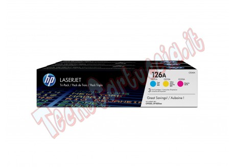 HP126A COLOR TRI-PACK LASERJET TONER CARTRIDGE