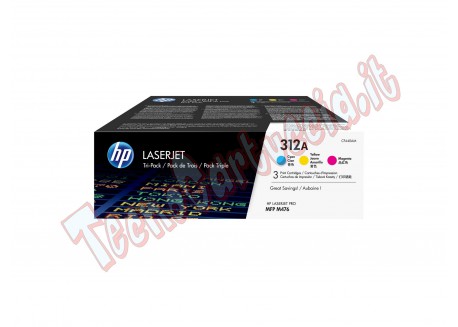 CONFEZIONE 3 CARTUCCE COLORE HP LASERJET 312A CIANO/MAGENTA/GIALLO