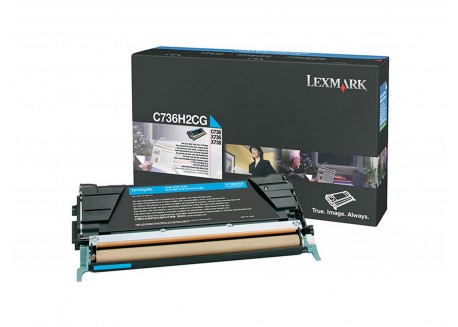 TONER CIANO NON RETURN PROGRAM C736 X736 X738 ALTA CAPACITA'