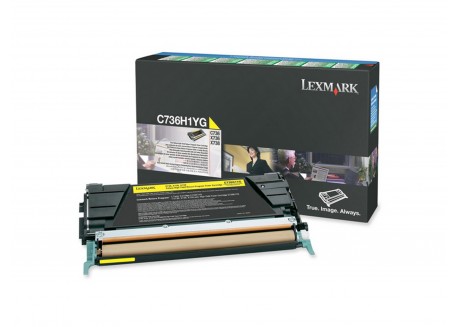 TONER GIALLO C736, X736, X738, ALTA CAPACITA RETURN PROGRAM