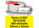 Etichette per Dymo 11352 S0722520 54x25mm Perm 500et (min 100pz)