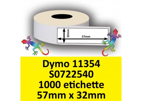 Etichette per Dymo 11354 S0722540 57x32 mm 1000et Permanente