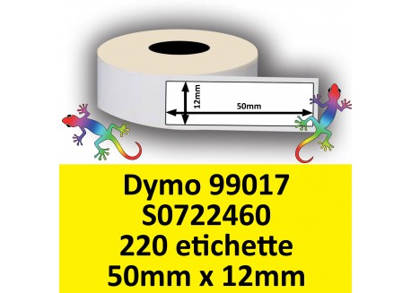 Etichette per Dymo 99017 S0722460 50 x 12 mm Permanente 220 et.
