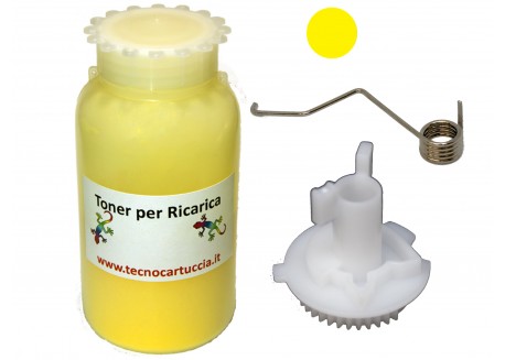 Kit Ricarica Toner per Brother TN-230Y Giallo 1.400 Pagine con Ingranaggio