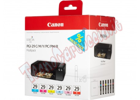 CANON INK PGI-29 MULTIPACK C/M/Y e CIANO/MAGENTA PHOTO, ROSSO