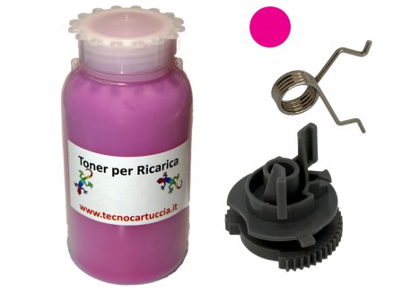 Kit Ricarica Toner per Brother TN-325M Magenta 3.500 Pagine con Ingranaggio