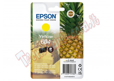Epson Cartuccia Originale 604 Ananas Giallo 2,4 ml - C13T10G44010