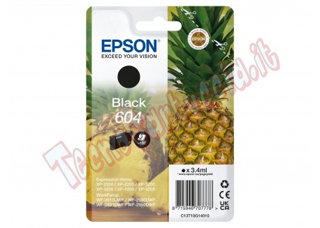 Epson Cartuccia Originale 604 Ananas Nero 3,4 ml - C13T10G14010
