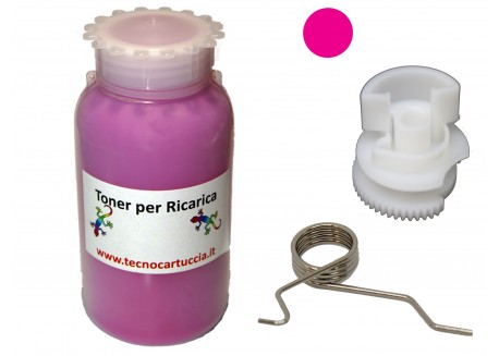Kit Ricarica Toner per Brother TN-328M Magenta 6.000 Pagine con Ingranaggio