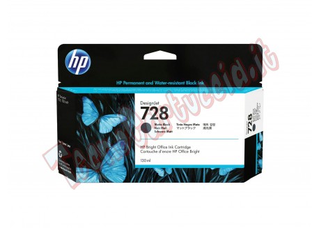 Hp Cartuccia inchiostro nero opaco DesignJet 728 da 130 ml