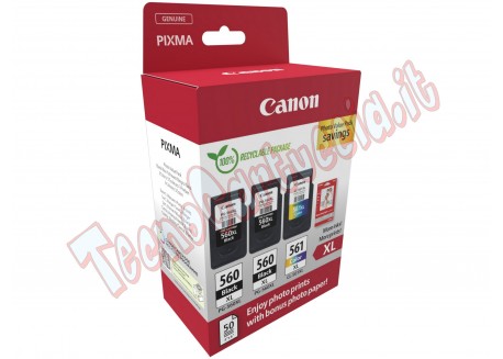 Canon Cartuccia Ink PG-560XLx2/CL-561XL+Conf. fogli