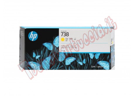 Hp Cartuccia DesignJet Ink 738 Giallo -300 ml