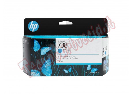 Hp Cartuccia ink DesignJet 738 Ciano -130ml