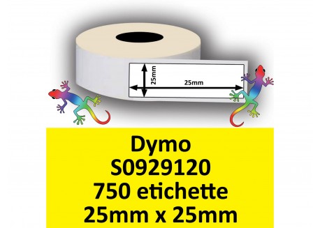 Etichette per Dymo S0929120 25x25mm Perm 750et