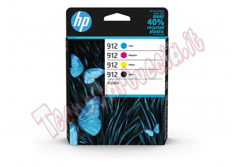 Hp - Cartuccia ink originale - 912 - C/M/Y/K - 6ZC74AE - 1.245 pag