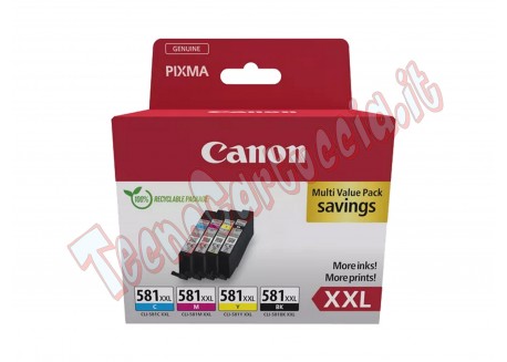 Canon - Cartuccia ink Multipack - BK/C/M/Y - CL-581XXL - 1998C007