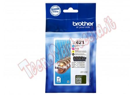 Brother - Kit Cartucce - Nero/ Ciano/Magenta/Giallo - LC421VAL - 200 pag