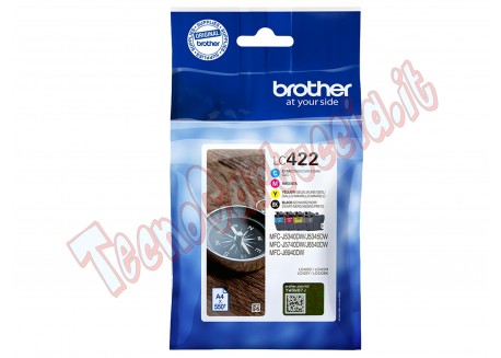 Brother - Kit Cartucce - Nero/ Ciano/Magenta/Giallo - LC422VAL  - 550 pag