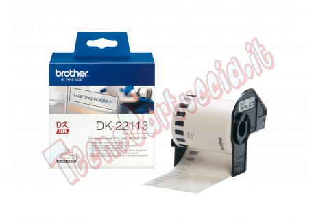 Brother - Nastro adesivo - in pellicola - Nero/Trasparente - 62mm x 15,24mt - DK-22113