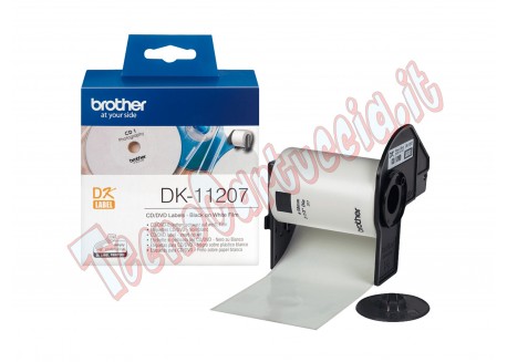 Brother - Rotolo 100 Etichette CD diametro 58mm - Nero/Bianco - DK-11207