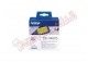Brother - Rotolo etichetta continua - carta adesiva rimovibile - Nero/Giallo - 62mm x  30,48mt - DK-44605