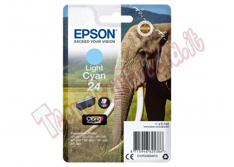 Epson - Cartuccia ink - 24 - Ciano chiaro - C13T24254012 - 5,1ml