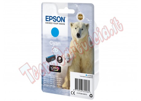 Epson - Cartuccia ink - 26 - Ciano - C13T26124012  - 4,5ml