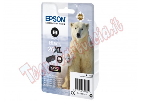 Epson - Cartuccia ink - 26XL - Nero Photo - C13T26314012 - 8,7ml
