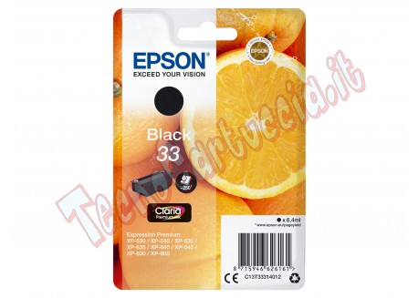 Epson - Cartuccia ink - 33 - Nero - C13T33314012 - 6,4ml