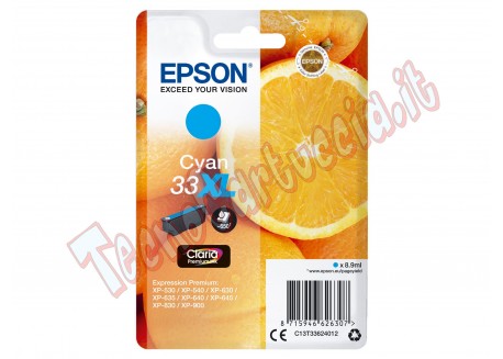 Epson - Cartuccia ink - 33XL - Ciano - C13T33624012 - 8,9ml