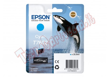 Epson - Cartuccia ink - Ciano - T7602 - C13T76024010 - 25,9ml