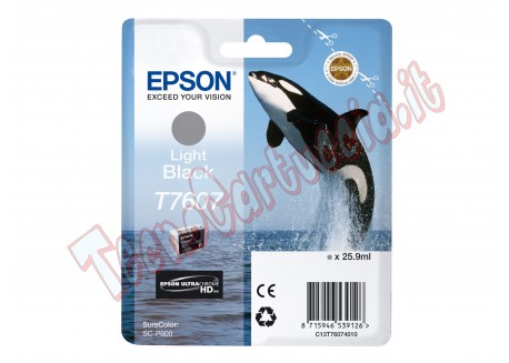 Epson - Cartuccia ink - Nero chiaro - T7607 - C13T76074010 - 25,9ml