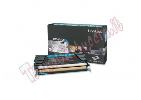Lexmark - Toner - Ciano - C734A1CG - return program - 6.000 pag